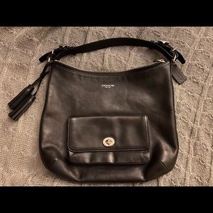 Coach black leather purse